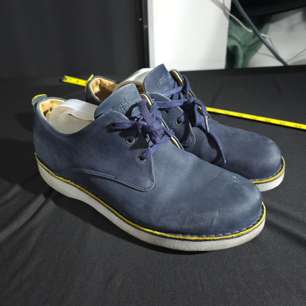 Samuel Hubbard Hubbard Free Mens 12 Navy Blue Leather Vibram Oxford M1100-016